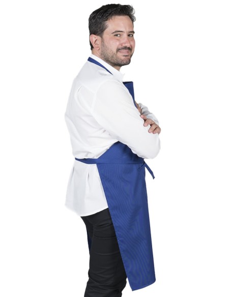 DELANTAL CON PETO Y BOLSILLOS AZULINA
