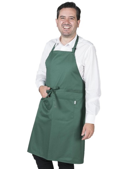 DELANTAL CON PETO Y BOLSILLOS BOTELLA