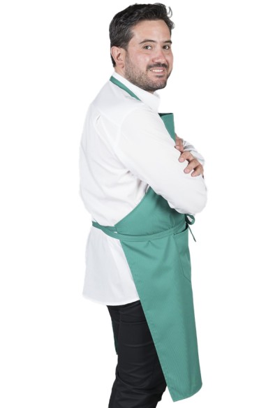 DELANTAL CON PETO Y BOLSILLOS VERDE