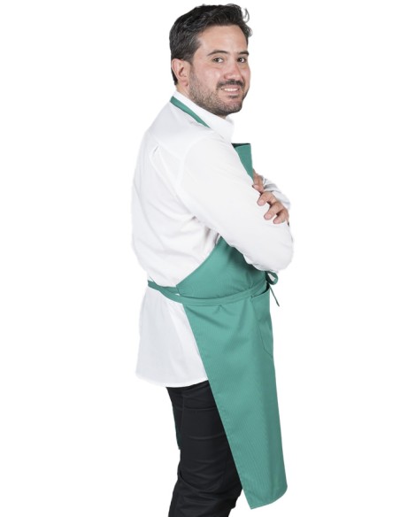 GREMBIULE CON PETTORINA E TASCHE VERDE