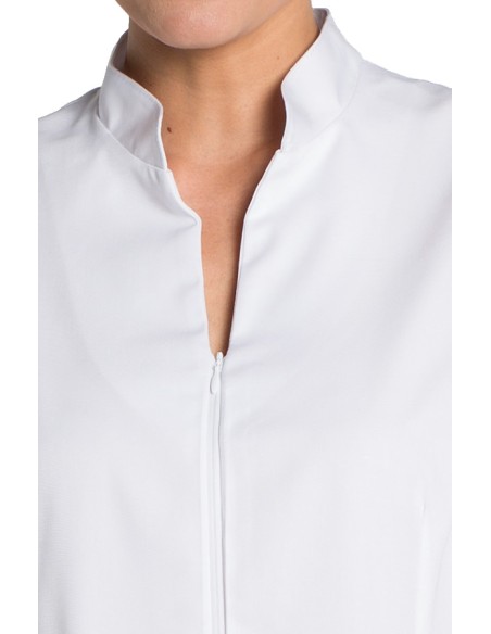 CASACA CUELLO ALTO CREMALLERA PARCIAL INVISIBLE