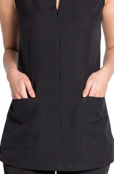 COLLO CASACA ALTO CON ZIP PARZIALE INVISIBILE