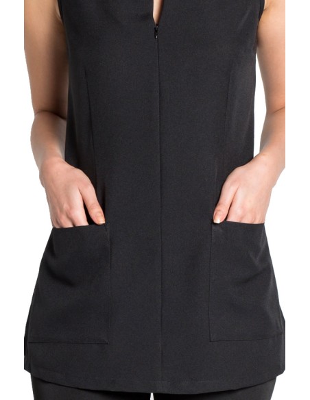 COLLO CASACA ALTO CON ZIP PARZIALE INVISIBILE