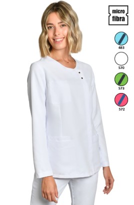CHAQUETA MUJER M/L MICROFIBRA BLANCA