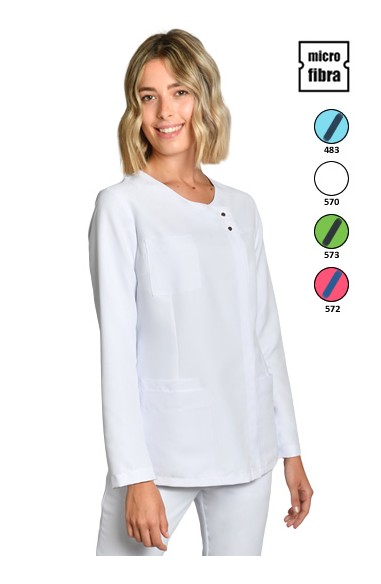 CHAQUETA MUJER M/L MICROFIBRA BLANCA