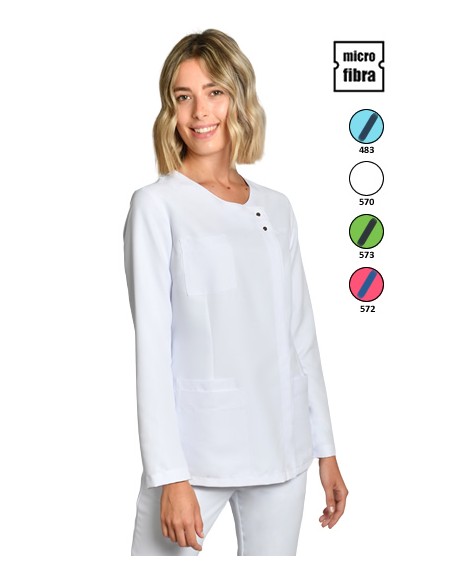 GIACCA DONNA M/L MICROFIBRA BIANCA