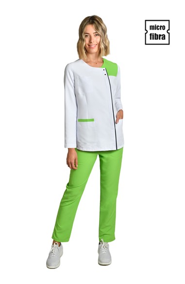 CHAQUETA MUJER M/L MICROFIBRA BLANCA