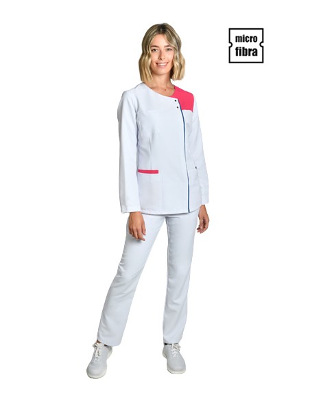 GIACCA DONNA M/L MICROFIBRA BIANCA