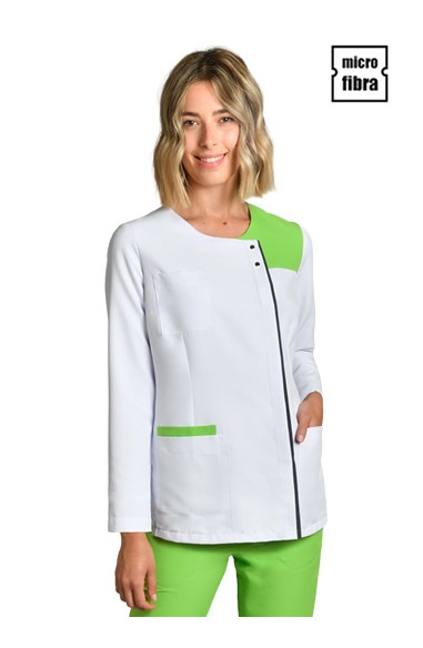 CHAQUETA MUJER M/L MICROFIBRA BLANCA