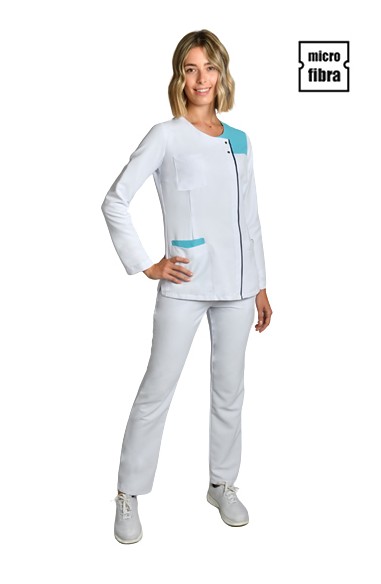 CHAQUETA MUJER M/L MICROFIBRA BLANCA