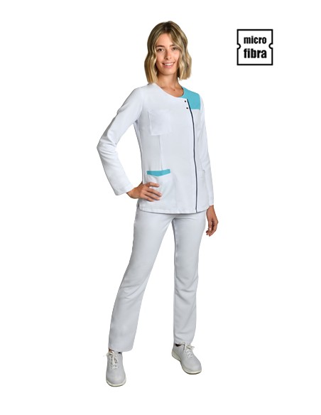 CHAQUETA MUJER M/L MICROFIBRA BLANCA