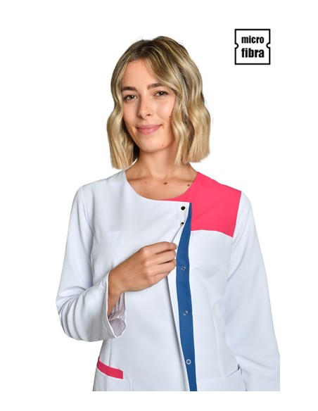 CHAQUETA MUJER M/L MICROFIBRA BLANCA