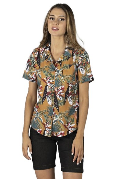 CAMICIA DONNA HAWAI TOUCAN