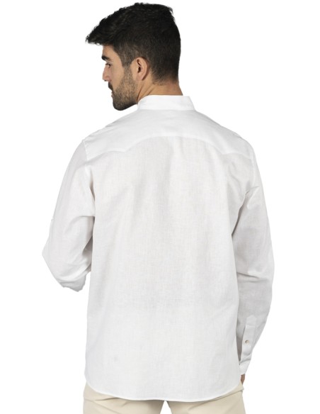 CAMICIA LINO COLLO MAO UOMO BORNEO