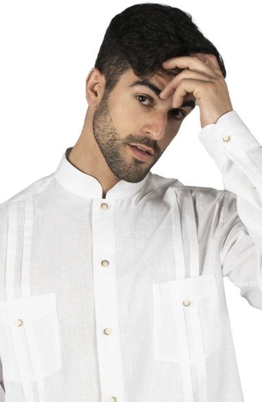 CAMISA LINO CUELLO MAO HOMBRE BORNEO