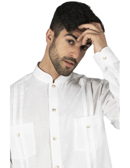 CAMISA LINO CUELLO MAO HOMBRE BORNEO