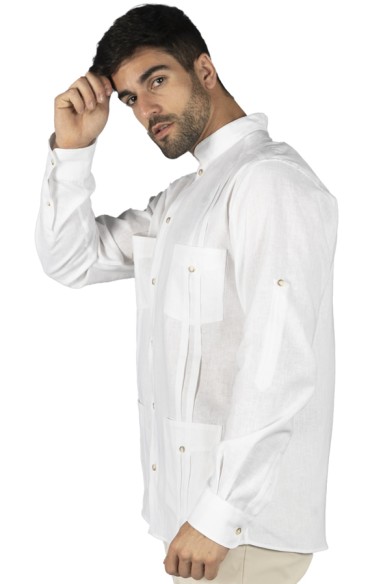 CAMICIA LINO COLLO MAO UOMO BORNEO