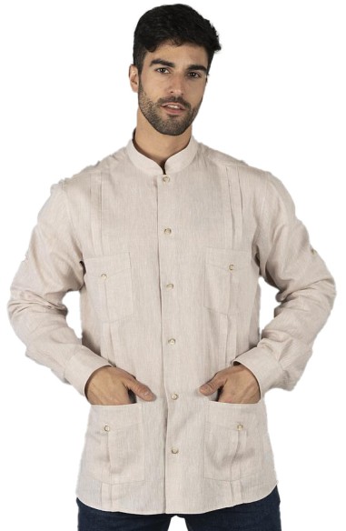 CAMISA LINO CUELLO MAO HOMBRE BORNEO