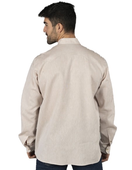 CAMISA LINO CUELLO MAO HOMBRE BORNEO