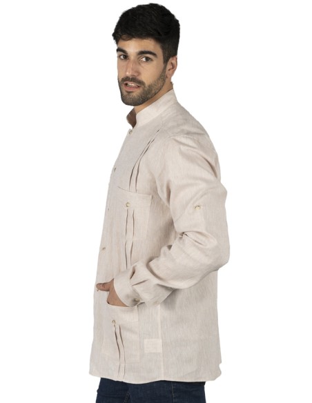 CAMISA LINO CUELLO MAO HOMBRE BORNEO