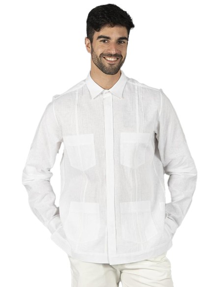 CAMICIA LINO COLLO MAO UOMO BORNEO