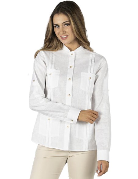 CAMISA LINO CUELLO MAO MUJER ISABELA