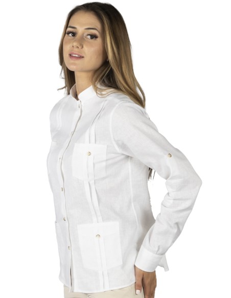 CAMISA LINO CUELLO MAO MUJER ISABELA