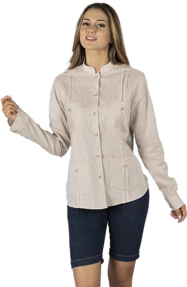 CAMICIA LINO COLLO MAO DONNA ISABELA