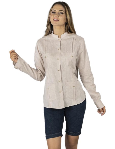 CAMICIA LINO COLLO MAO DONNA ISABELA