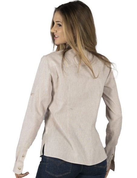 CAMISA LINO CUELLO MAO MUJER ISABELA