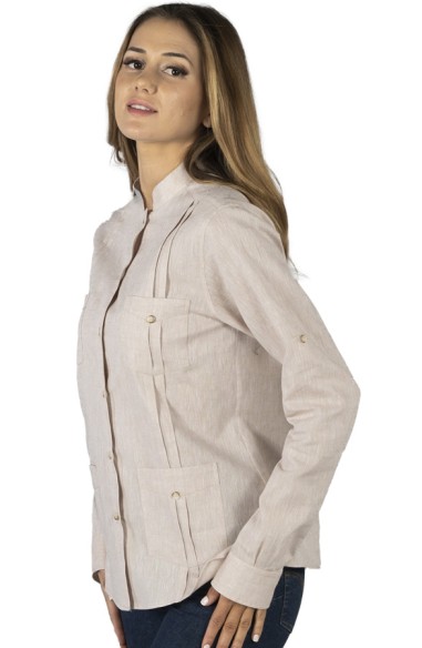 CAMICIA LINO COLLO MAO DONNA ISABELA