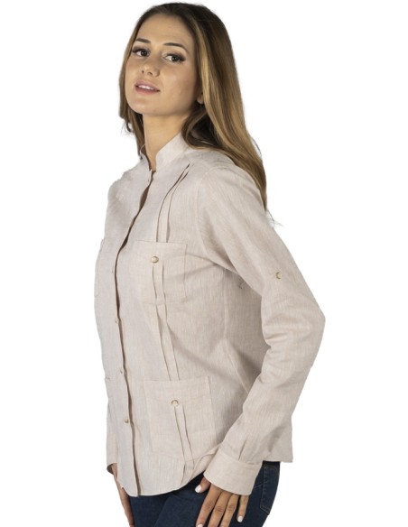 CAMISA LINO CUELLO MAO MUJER ISABELA