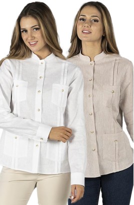 CAMICIA LINO COLLO MAO DONNA ISABELA