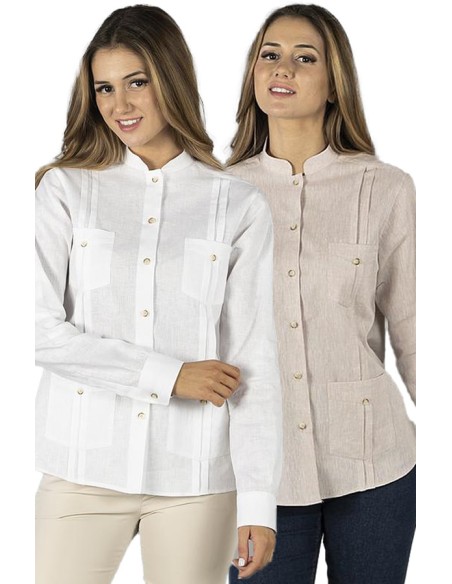 CAMICIA LINO COLLO MAO DONNA ISABELA