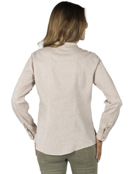 BLUSA LINO CUELLO MAO MUJER KAULA