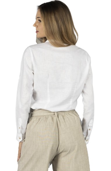 BLUSA LINO CUELLO MAO MUJER KAULA