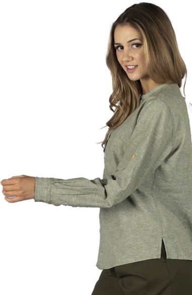 BLUSA LINO CUELLO MAO MUJER KAULA