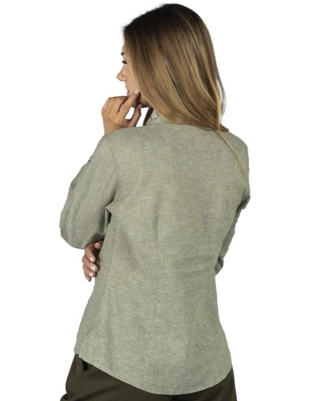 BLUSA LINO CUELLO MAO MUJER KAULA