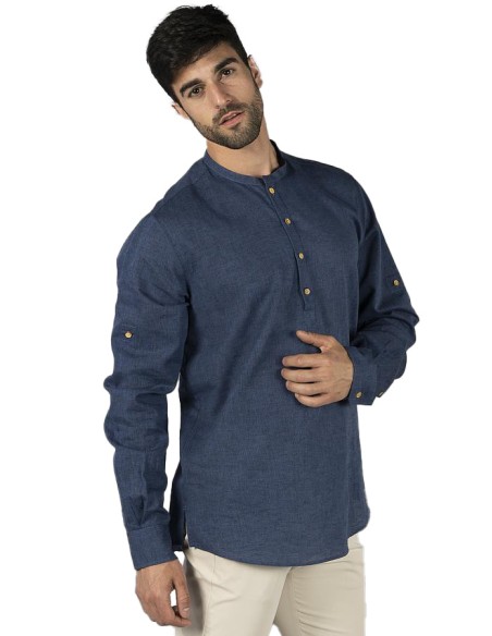 BLUSA LINO CUELLO MAO HOMBRE TIWI
