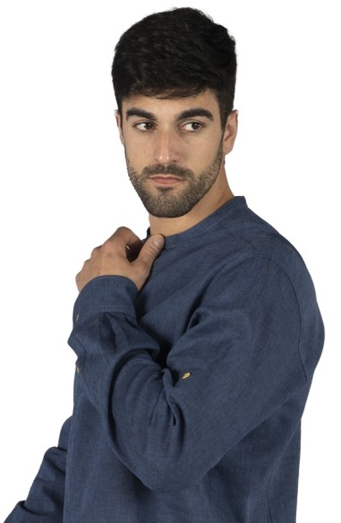 BLUSA LINO CUELLO MAO HOMBRE TIWI