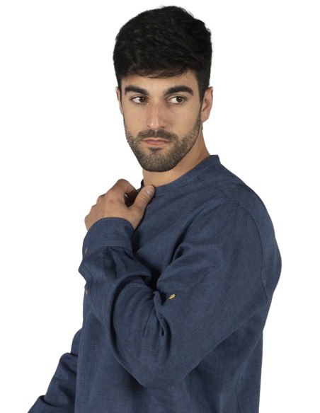 BLUSA LINO COLLO MAO UOMO TIWI