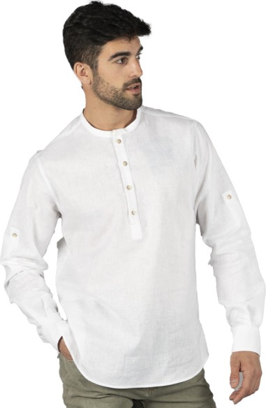 BLUSA LINO CUELLO MAO HOMBRE TIWI