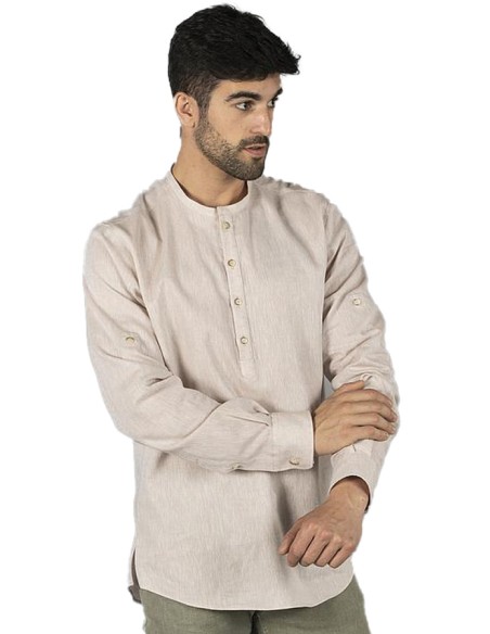BLUSA LINO COLLO MAO UOMO TIWI