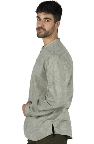 BLUSA LINO COLLO MAO UOMO TIWI