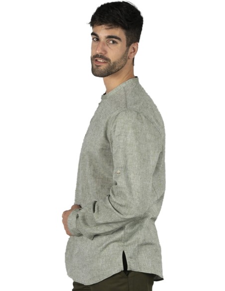 BLUSA LINO CUELLO MAO HOMBRE TIWI