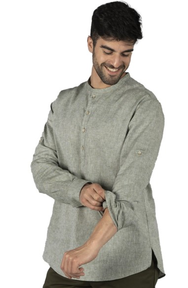 BLUSA LINO CUELLO MAO HOMBRE TIWI