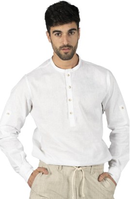 BLUSA LINO CUELLO MAO HOMBRE TIWI 2