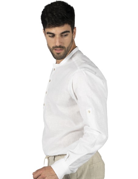 BLUSA LINO COLLO MAO UOMO TIWI