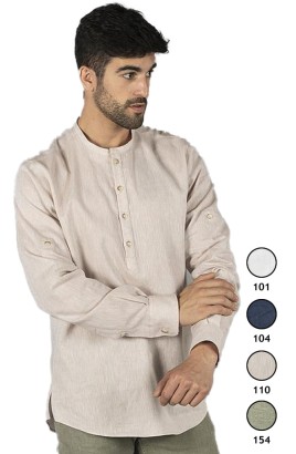 BLUSA LINO COLLO MAO UOMO TIWI