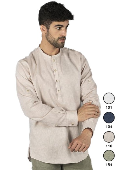 BLUSA LINO CUELLO MAO HOMBRE TIWI